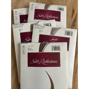 Hanes Pantyhose Silk Reflections Control Top Size AB Assorted Colors Lot Of 5